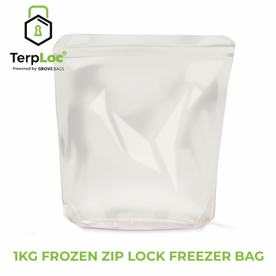 Grove Bags - 1KG Clear Fresh Frozen Terp Loc Zip Lock Freezer Storage Bag