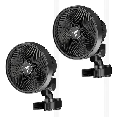 TWIN PACK - AC Infinity Cloudray S6 - 2 x 6-Inch Oscillating Clip Fans for Grow Tents
