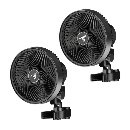 TWIN PACK - AC Infinity Cloudray S9 9-Inch Oscillating Clip Fan – Smart EC Grow Tent Air Circulation (AC-CCS9)