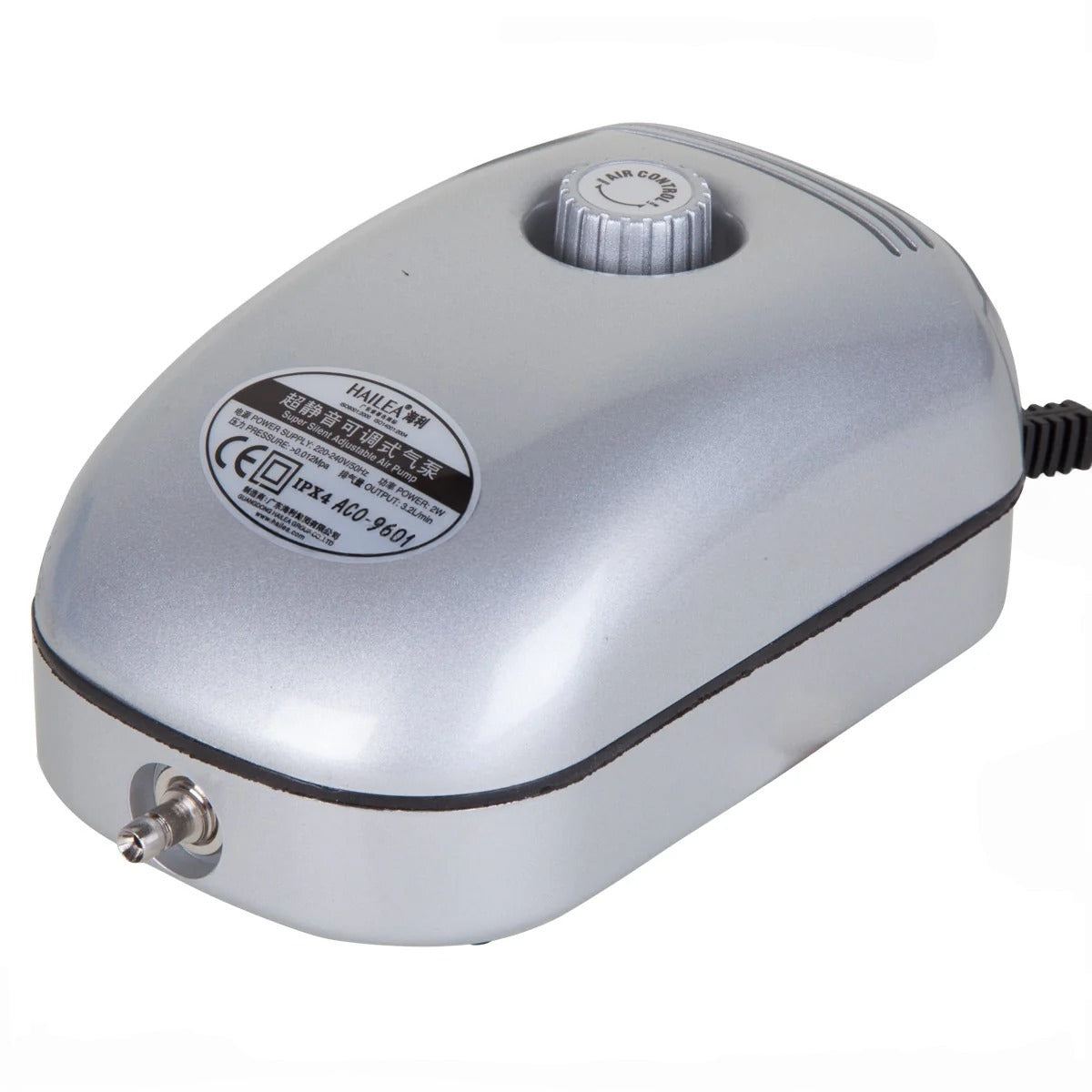 Bomba de aire ajustable Hailea ACO9601 3,2 l/min 1 puerto