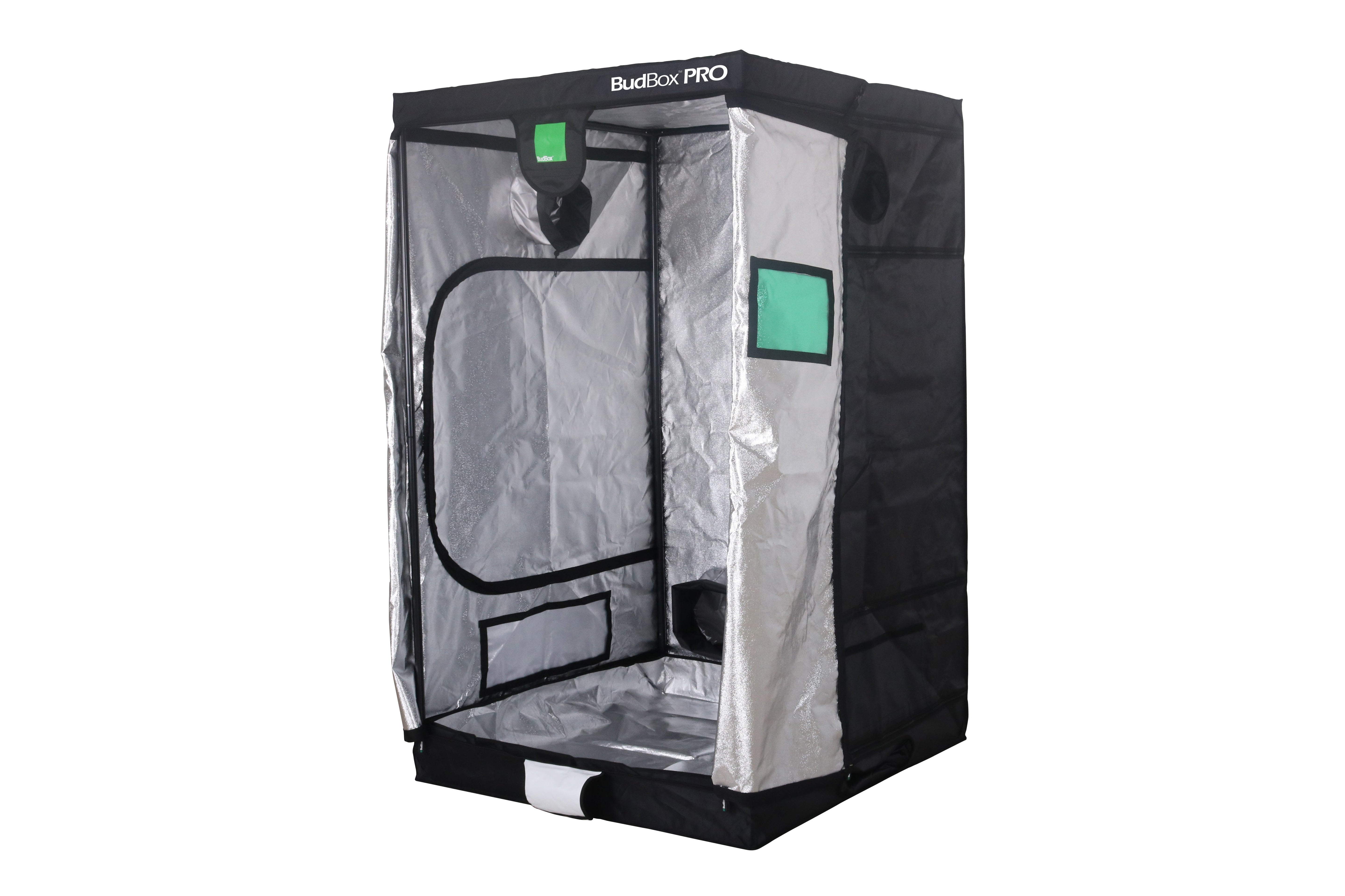 Armario de cultivo Bud Box de 120 x 120 cm (altura estándar y extragrande) (blanco/plateado)