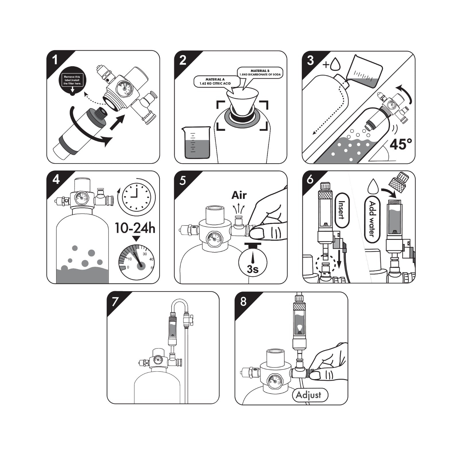 CO2GRO - Generador de CO2 casero (con solenoide)