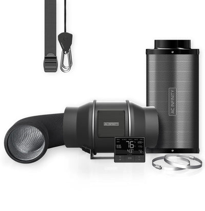AC Infinity - Kit completo de filtración de aire profesional | Ventilador en línea, controlador inteligente WIFI 69 Pro, filtro de carbón y conductos
