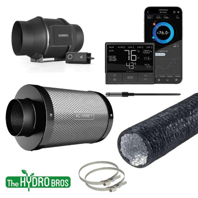 Kit de extracción de ventilador AC Infinity de 4" + controlador UIS combinado