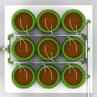 Sistema completo de drenaje de microgoteo y plataforma Floraflex