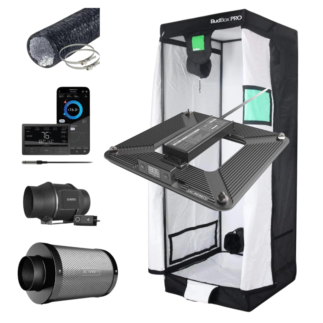 ac infinity 2x4 grow tent AC Infinity Grow Kit Bud Box 75 × 75 with T22 & 69 Pro