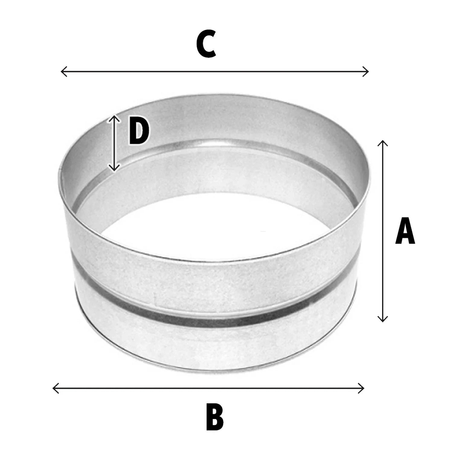 Conector de conducto metálico hembra