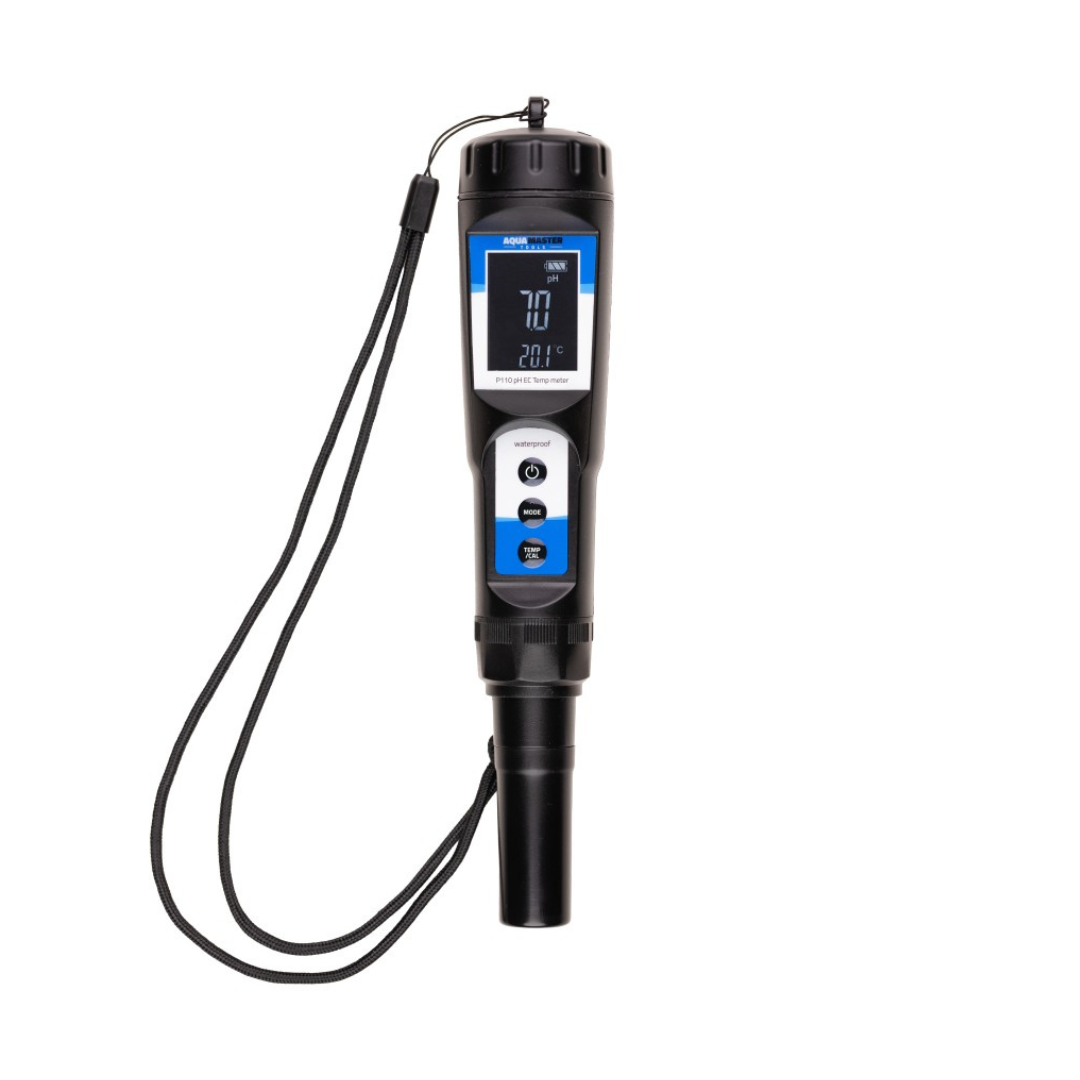 Medidor portátil de pH, CE y temperatura P110 Pro2: resistente al agua y con electrodo reemplazable