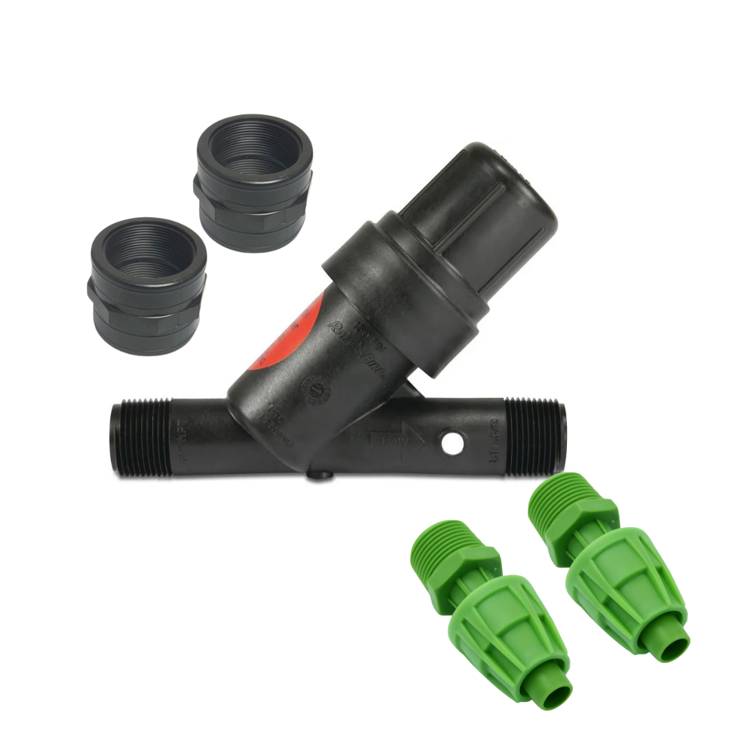 3/4" Rain Bird High Pressure 75 micron Filter + FloraFlex Male Adapters