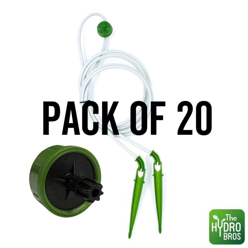 FloraFlex Micro Dripper Assembly - 2 Way | Black 1 GPH | 76cm