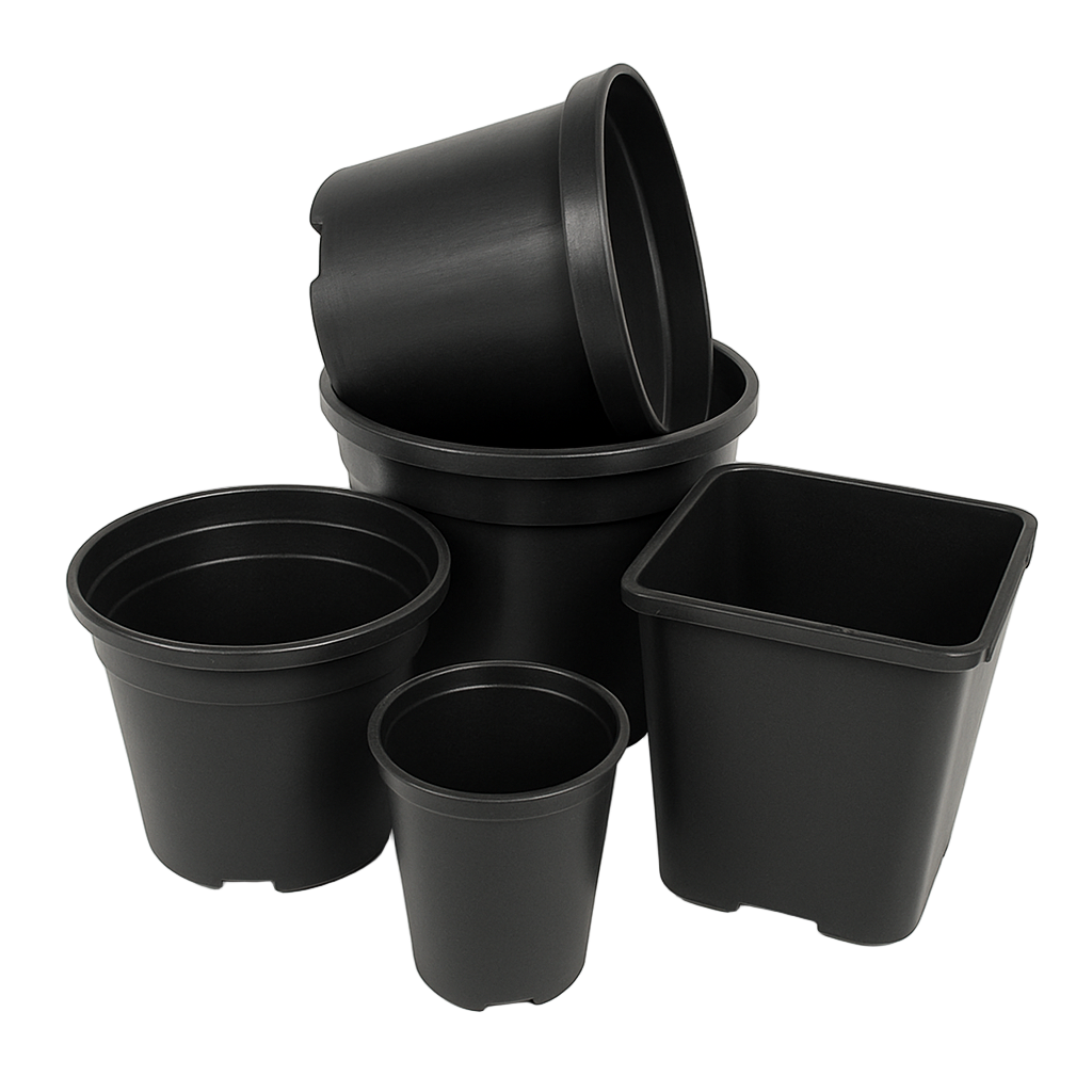 Maceta cuadrada de plástico