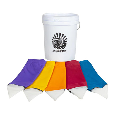 IcePharmer 5 Tier 5 Gallon Bubble Bag Set with 20L Bucket and Lid