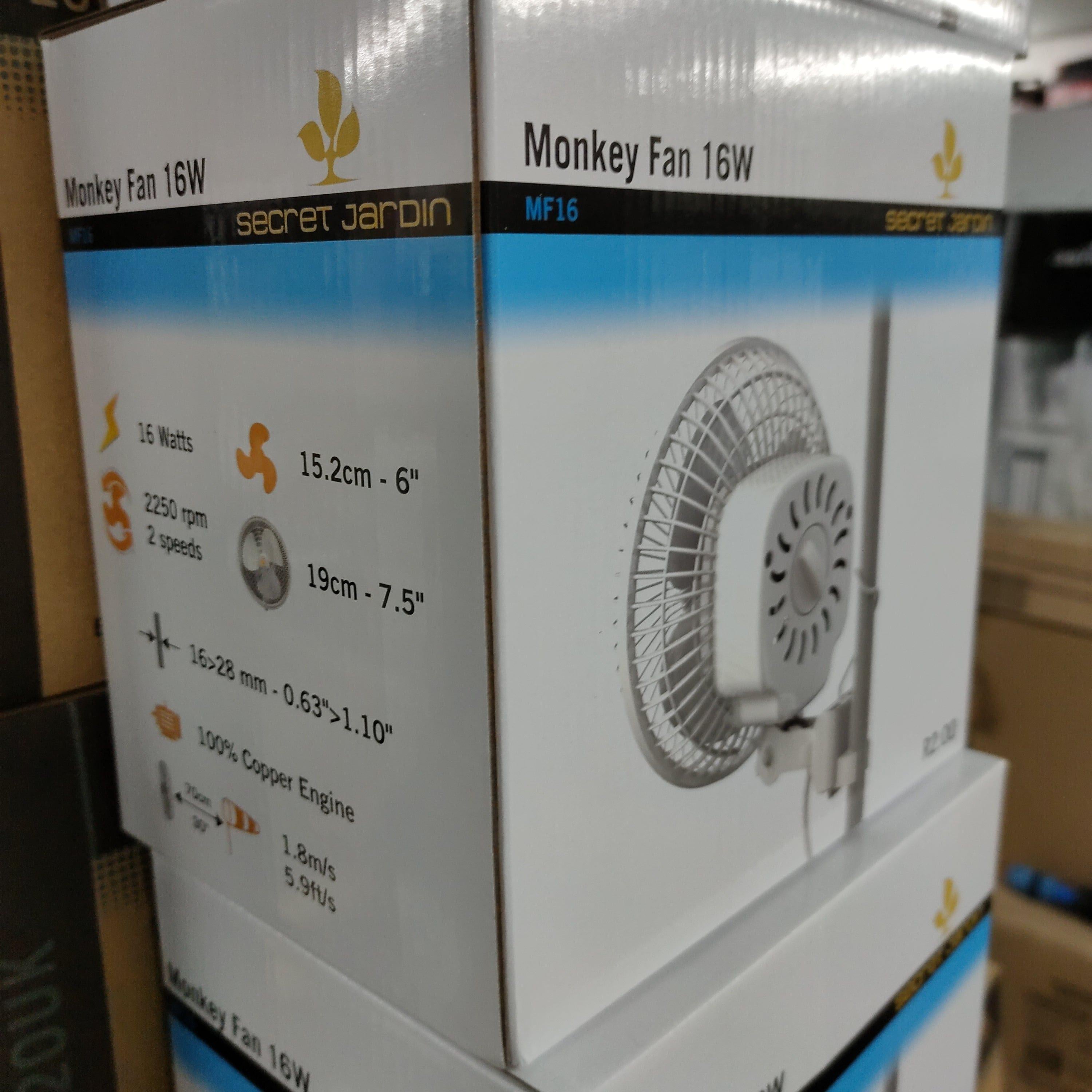 Ventilador con clip de mono Secret Jardin de 16 W