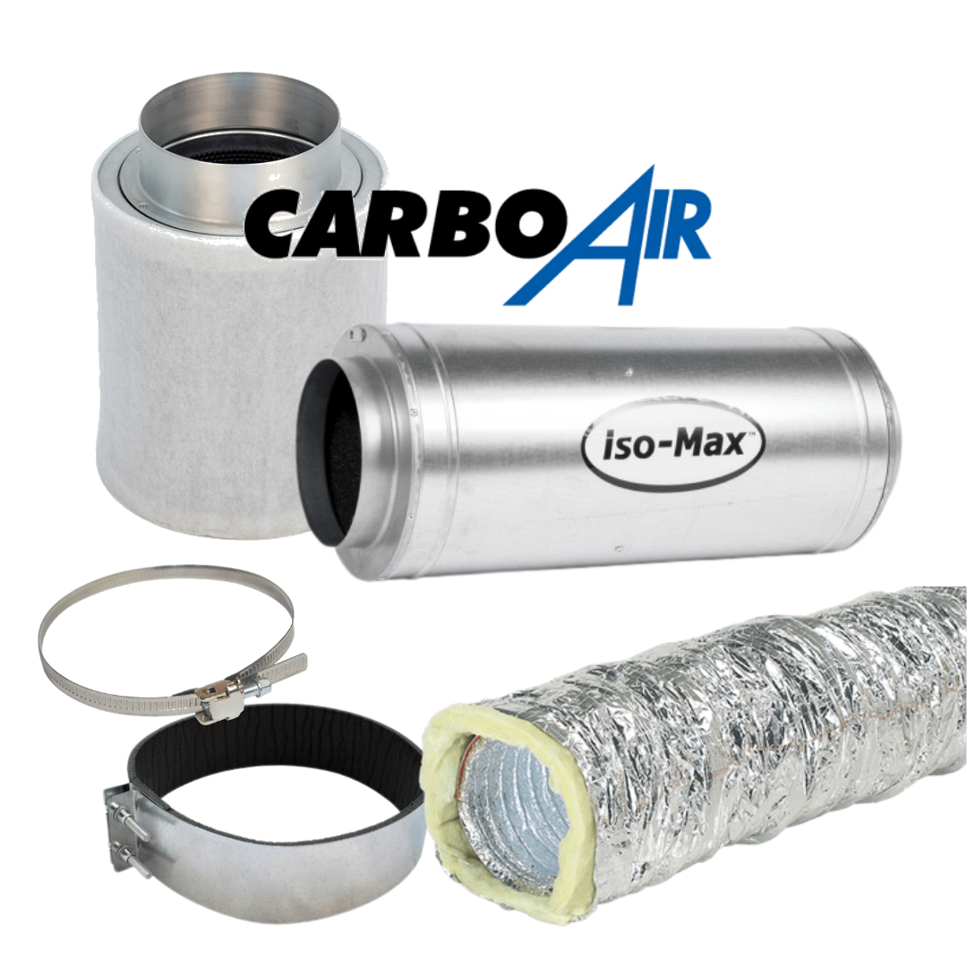 Extraction Kit Isomax Silencer Fan & CarboAir Filter and Acoustic Ducting Extraction Kit