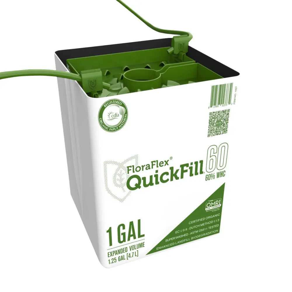 FloraFlex Quick Fill Bag - 1 Gallon | White Plastic | 60% WHC