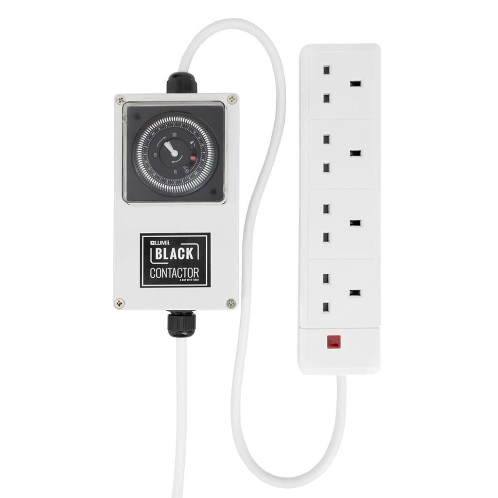 Lumii Black 4 way Contactor Timer