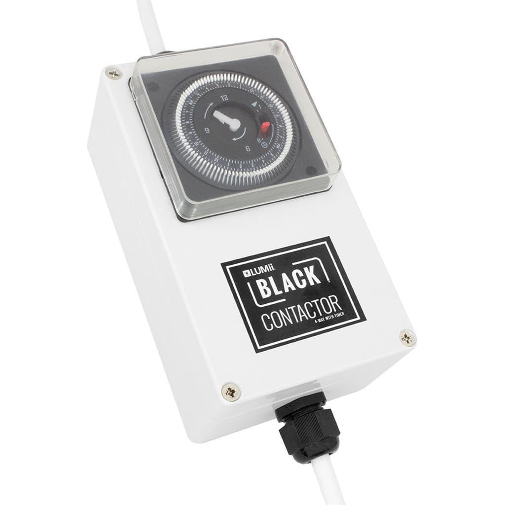 Lumii Black 4 way Contactor Timer