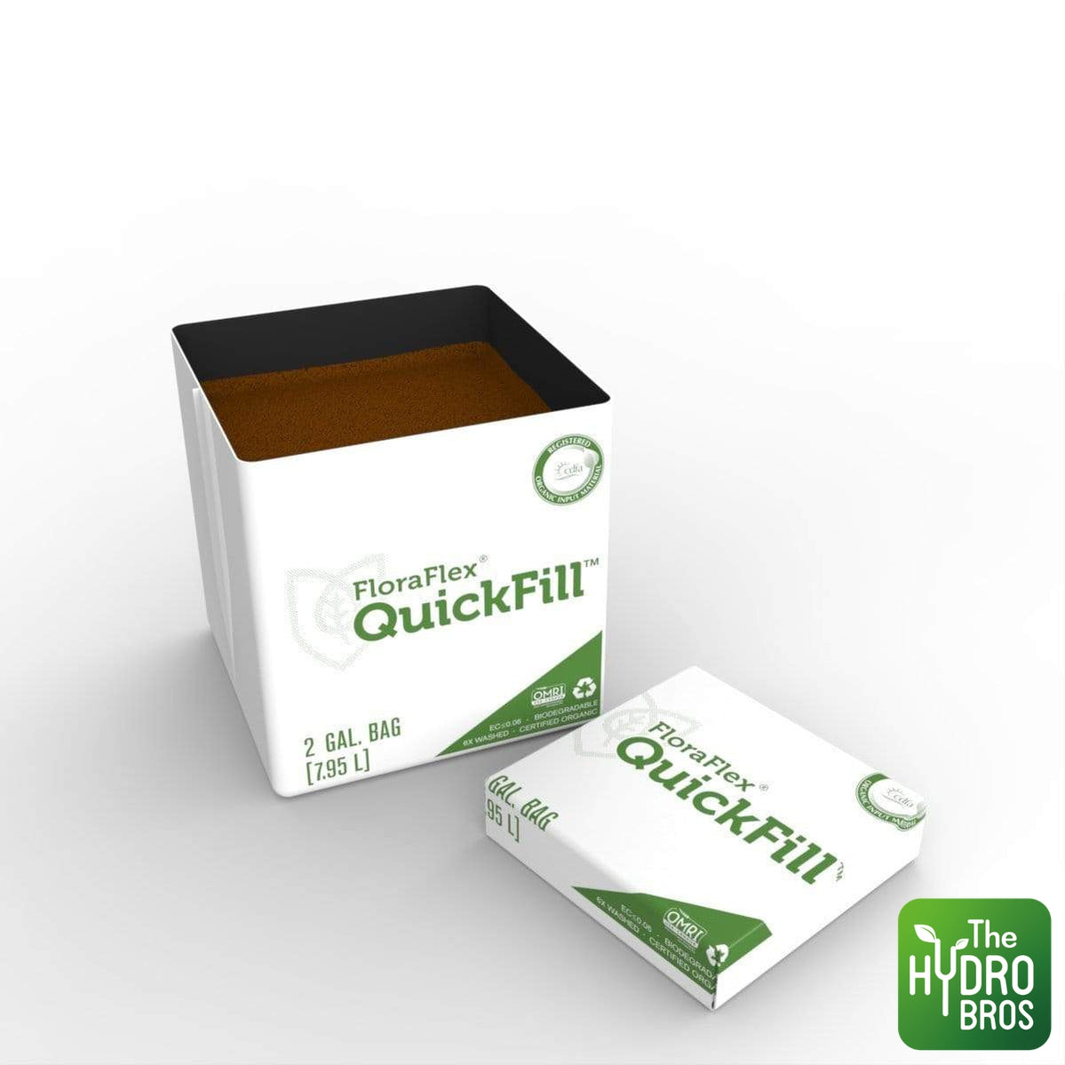Bolsa de llenado rápido FloraFlex - 2 galones | Plástico blanco | 60 % WHC
