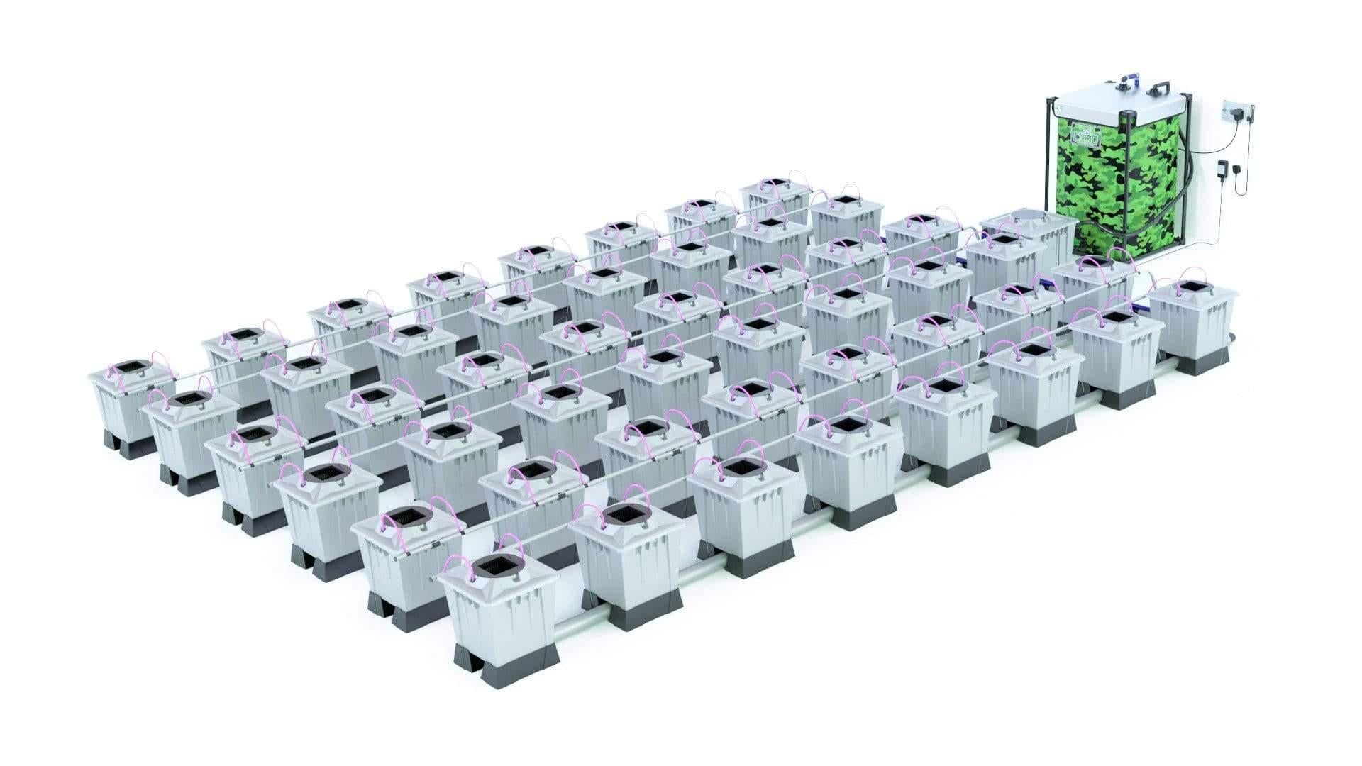 Grow Systems ALIEN® AERO™ 48 Pot 15L PRO Silver Series
