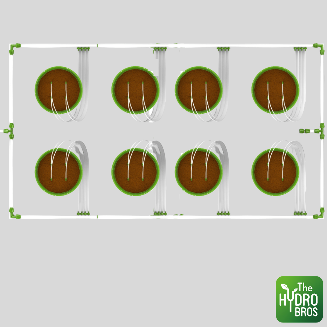 FloraFlex - 8 Plant Microdrip Irrigation System - 8 x 4ft space