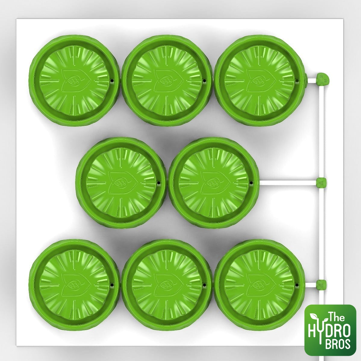 FloraFlex - Sistema de plataforma PotPro de 8 unidades (drenaje) - Espacio de 4 x 4 pies