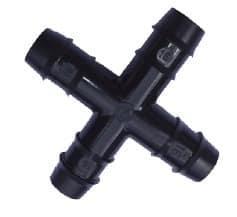 16mm Barbed Cross Connector