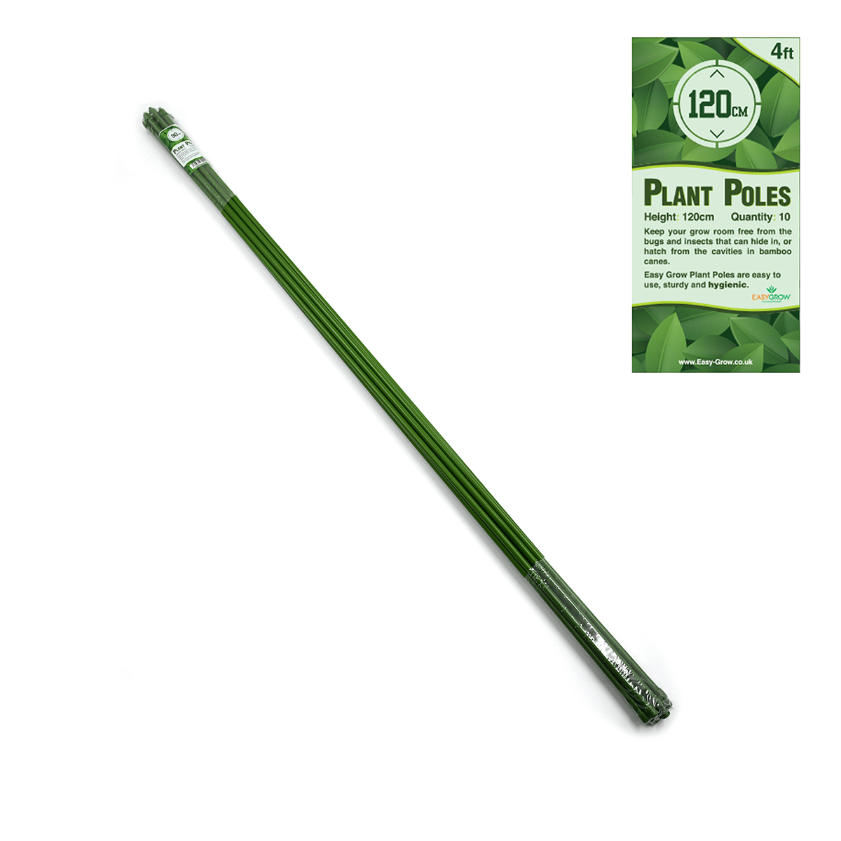 Postes de jardín de aluminio recubiertos de PVC - Paquete de 10