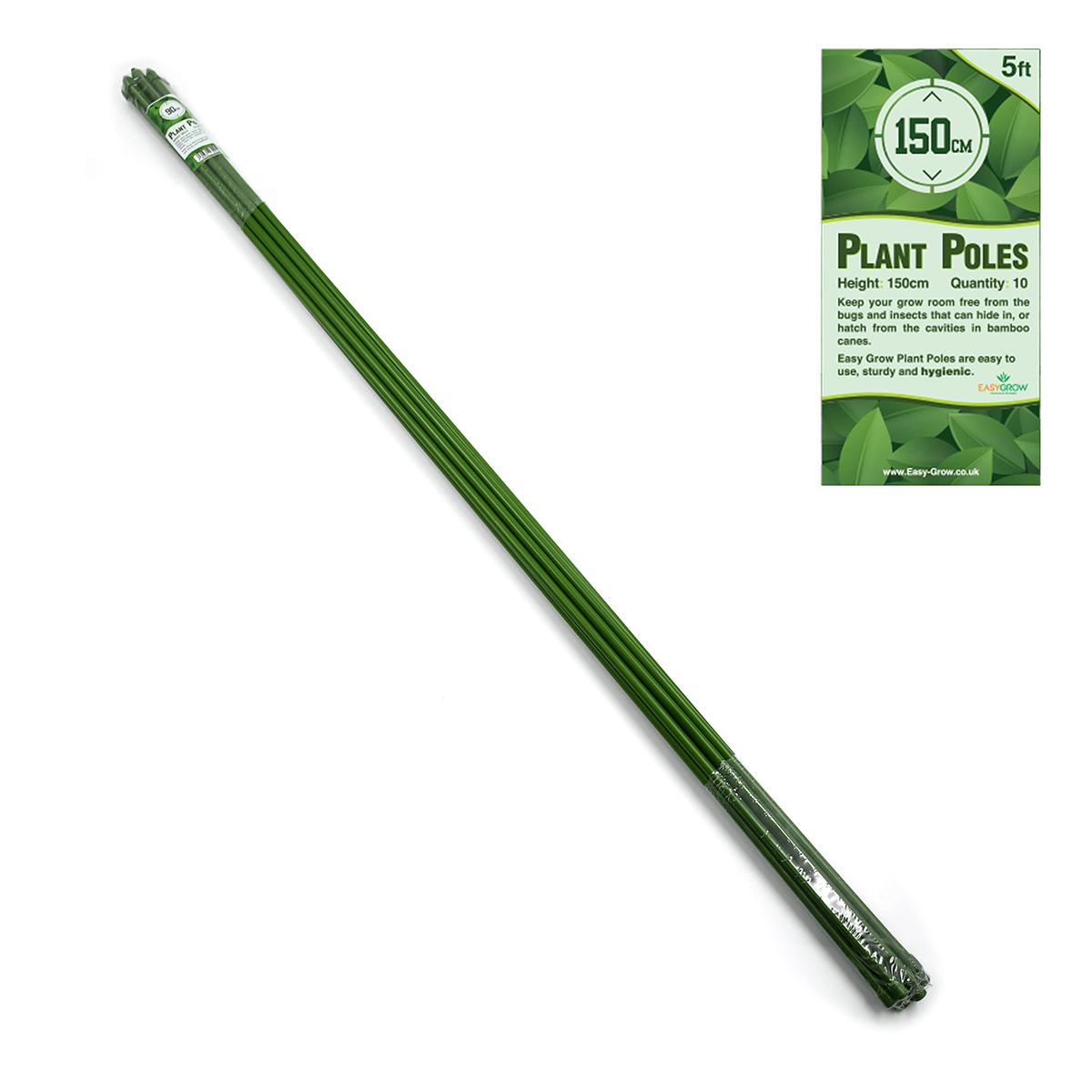 Postes de jardín de aluminio recubiertos de PVC - Paquete de 10