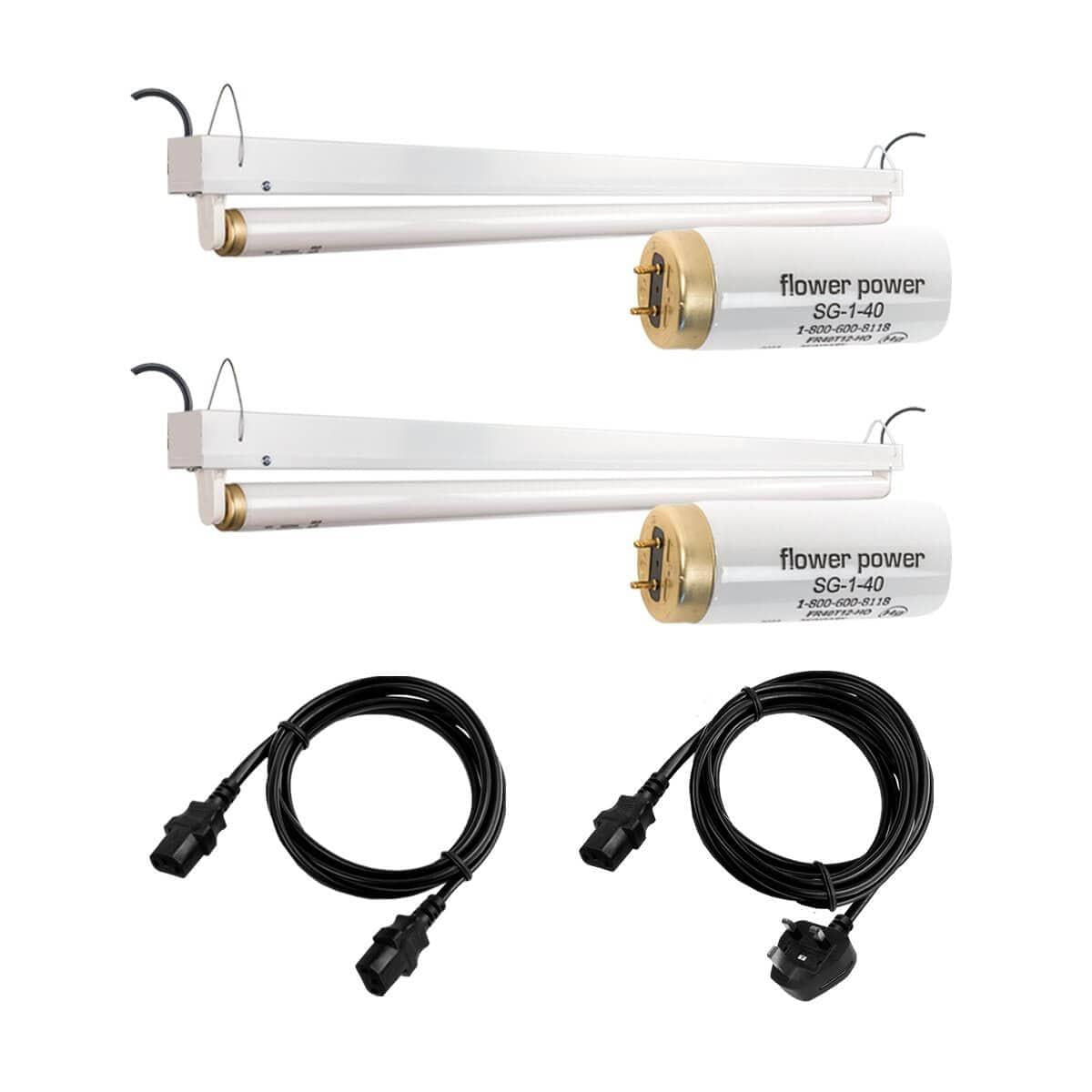 Solacure Flower Power UVB Complete Grow Light - 1m Dual Kit