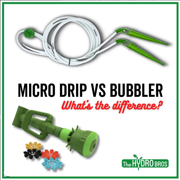 Difference between FloraFlex Bubblers and Micro Drippers
