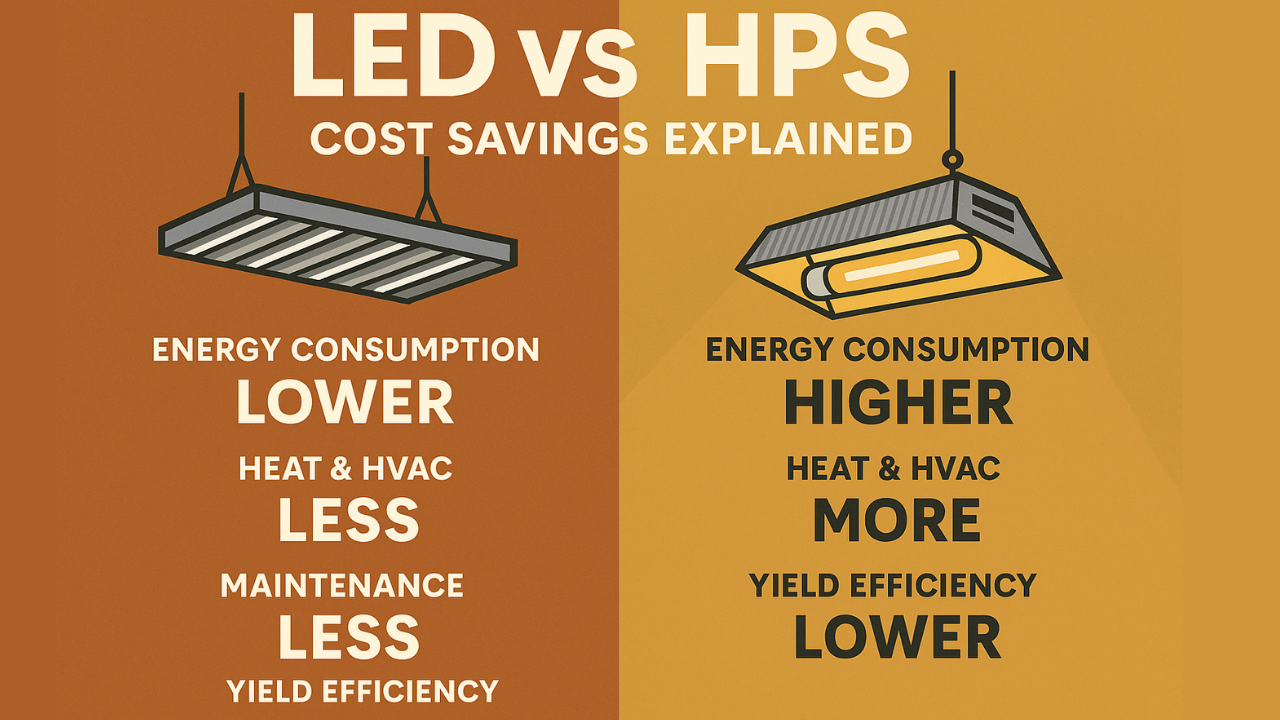 LED vs HPS: Explicación del ahorro de costos 