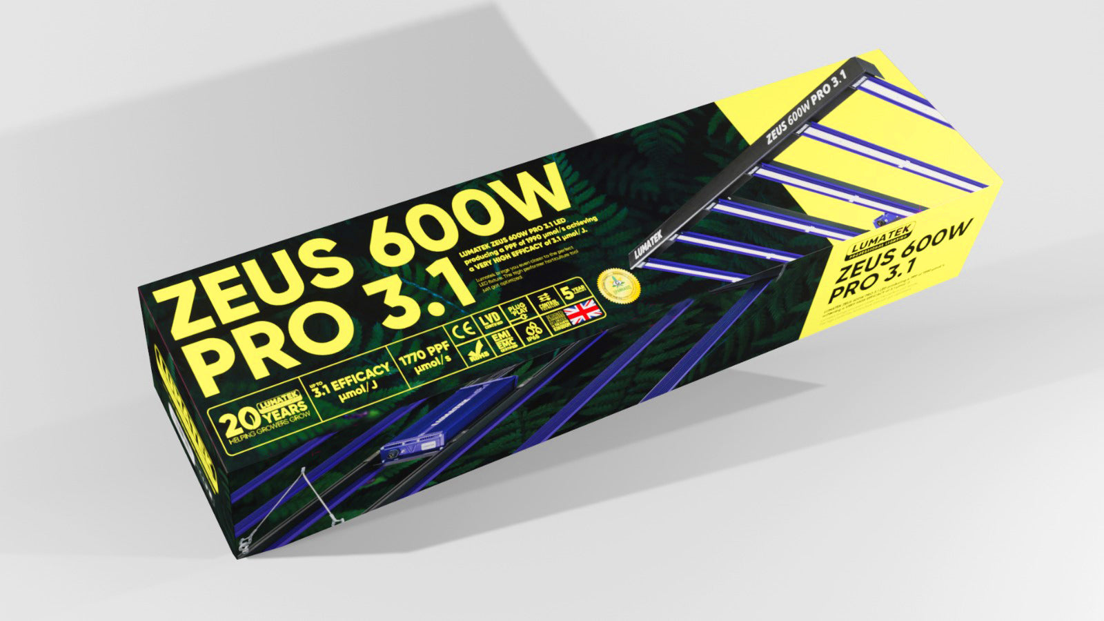 301 to 699w Lumatek Zeus Pro 600w LED Grow Light - 3.1umol