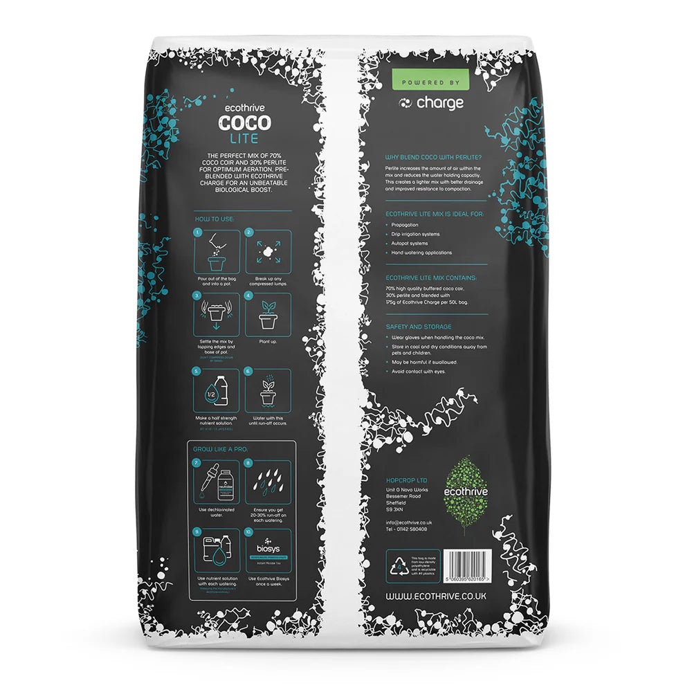 Ecothrive Coco Lite 50L | 70/30 Coco Coir & Perlite Growing Medium
