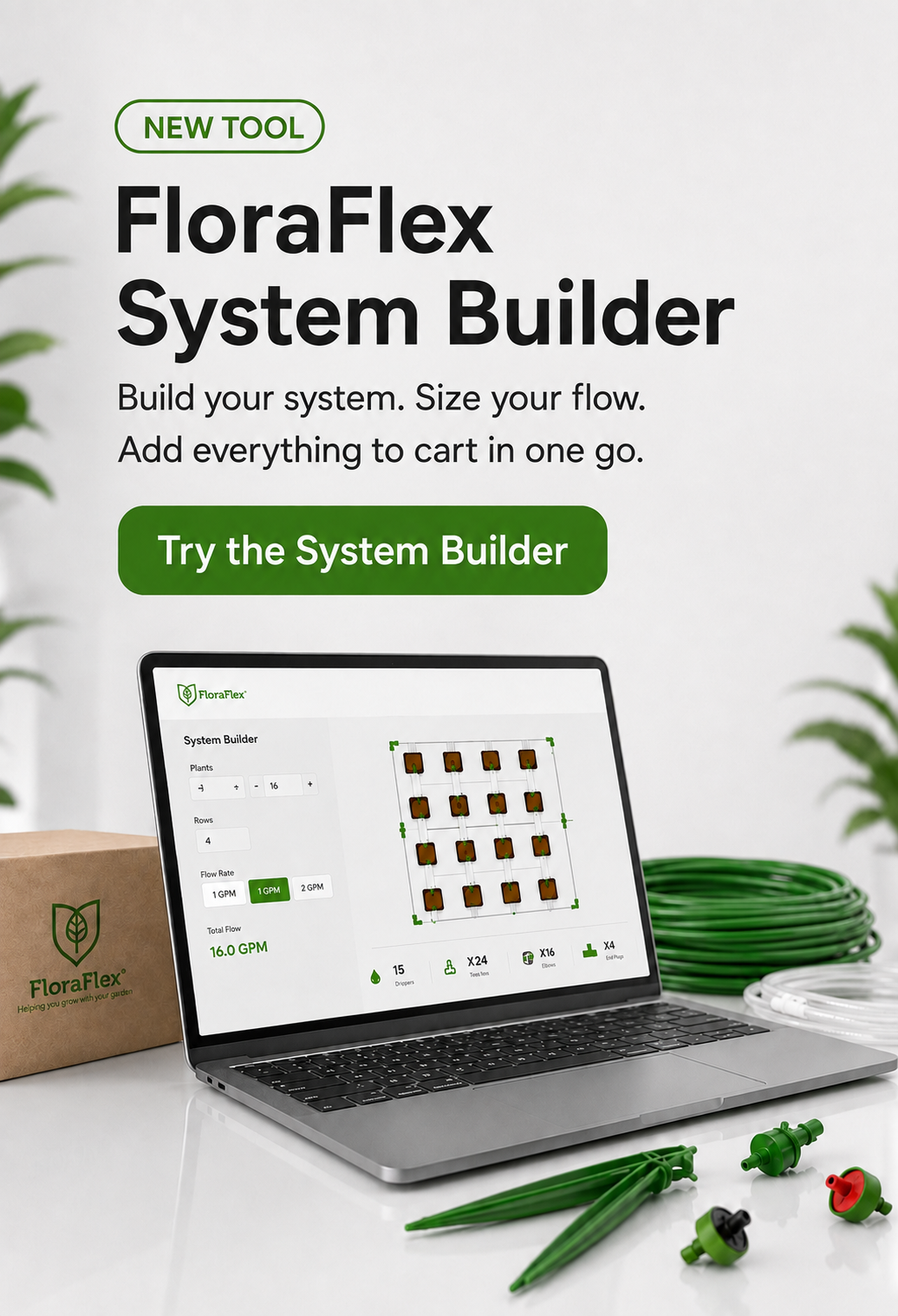 FloraFlex Drip System Calculator tool