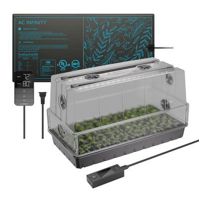AC Infinity Keimungs-Kit Kombi | Feuchtdom mit LED-Pflanzenleisten & Heizmatte