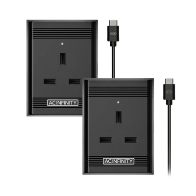 AC Infinity UIS Control Plug Twin Pack – Smart Grow Controller Outlet Adapter (AC-ADA3)