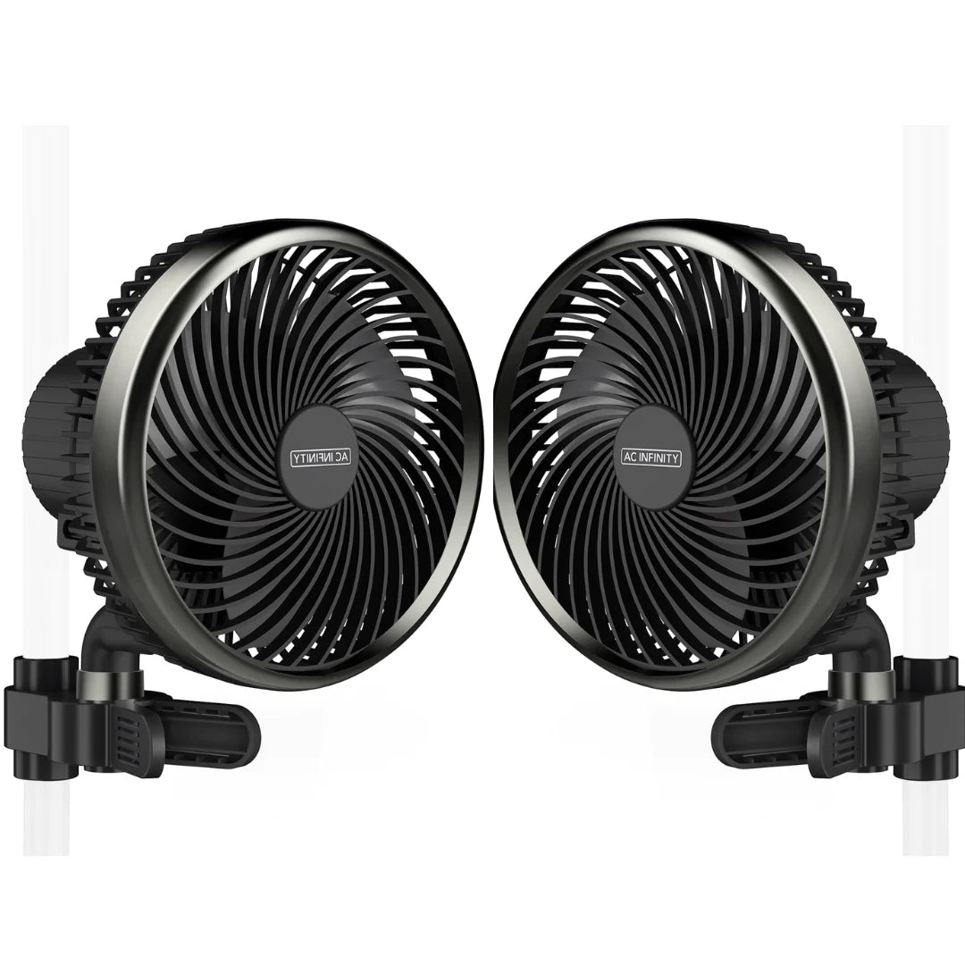 Air Movement Fan TWIN PACK - AC Infinity Cloudray S6 EC Oscillating Clip Fan