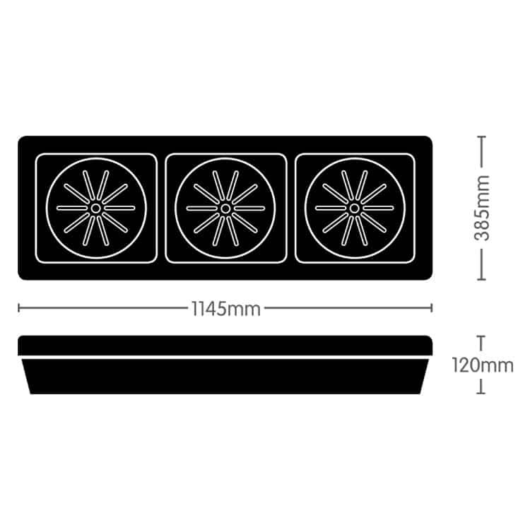 AutoPot Auto3 XL SmartPot Tray System | 3 x 20L Fabric FlexiPots