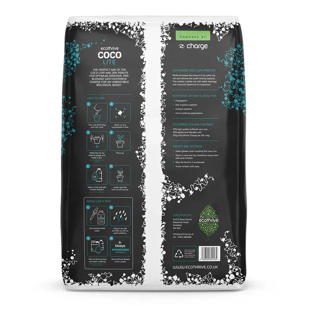 Ecothrive Coco Lite 50L | 70/30 Kokosfaser und Perlit Kultursubstrat
