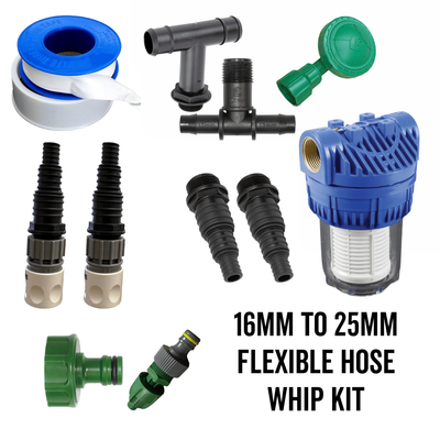 Irrigation Whip Kit (16 mm to 25 mm) – Submersible Pump to FloraFlex Drip System