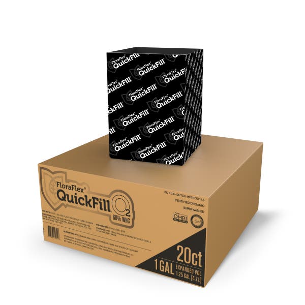 FloraFlex Quick Fill Bag - 1 Gallon | Black O2 Fabric | 60% WHC