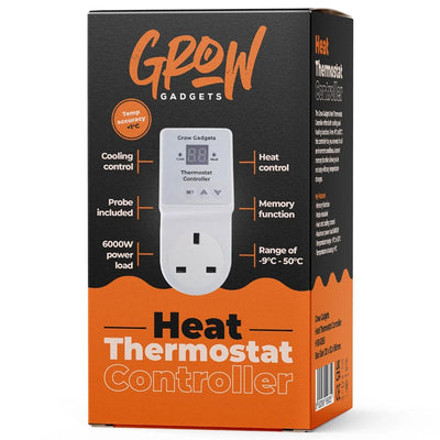 Grow Gadgets Temperature Controller | 3,500W Heater & Cooler Thermostat with Probe