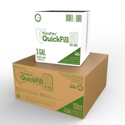 FloraFlex Quick Fill Bag - 3 Gallon | White Plastic | 60% WHC
