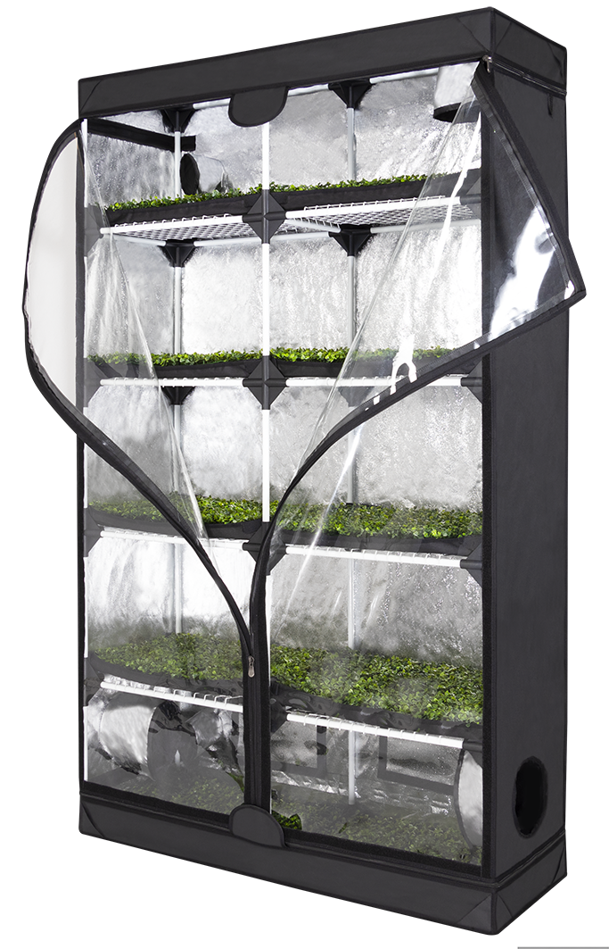 Grow Box Indoor 80x80x160cm - Tendone Coltivazione 420D Antilight Con 5 Prese D'Aria - Foto 7