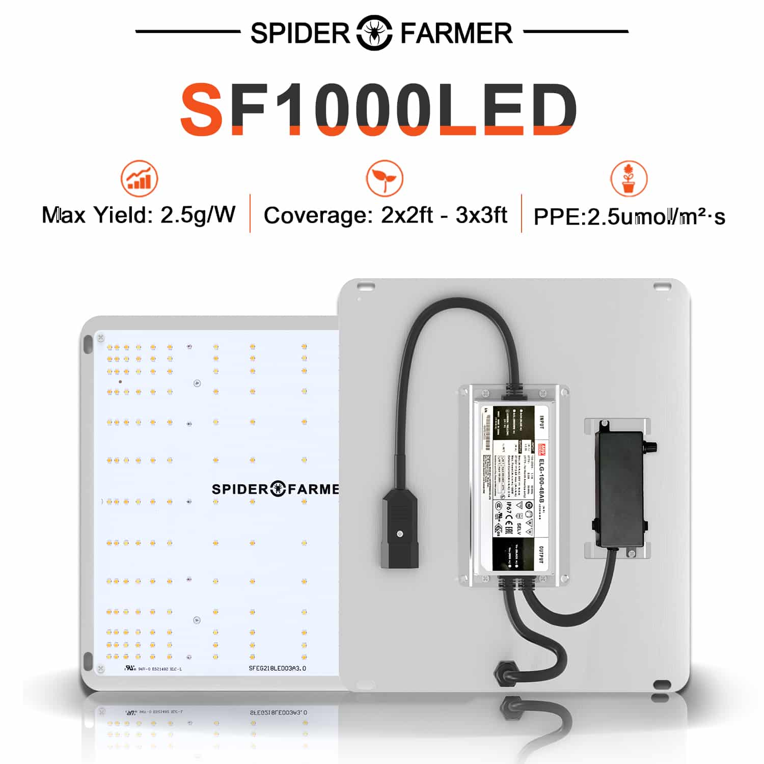 LED Grow Light Spider Farmer SF1000 LED (100w)