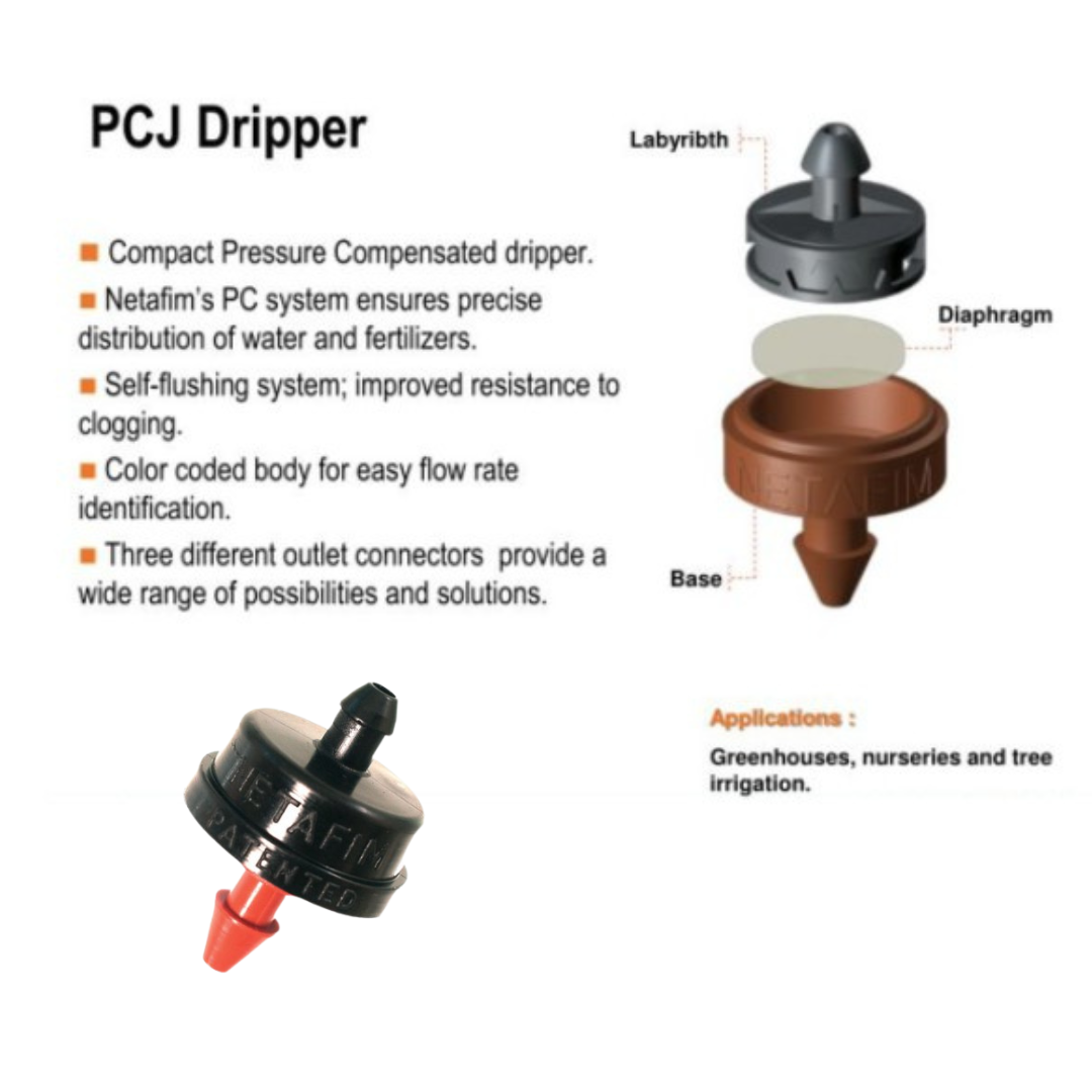 Pipes, Hoses & Fittings Netafim PCJ-LCNL 2LPH Dripper Set - 80cm