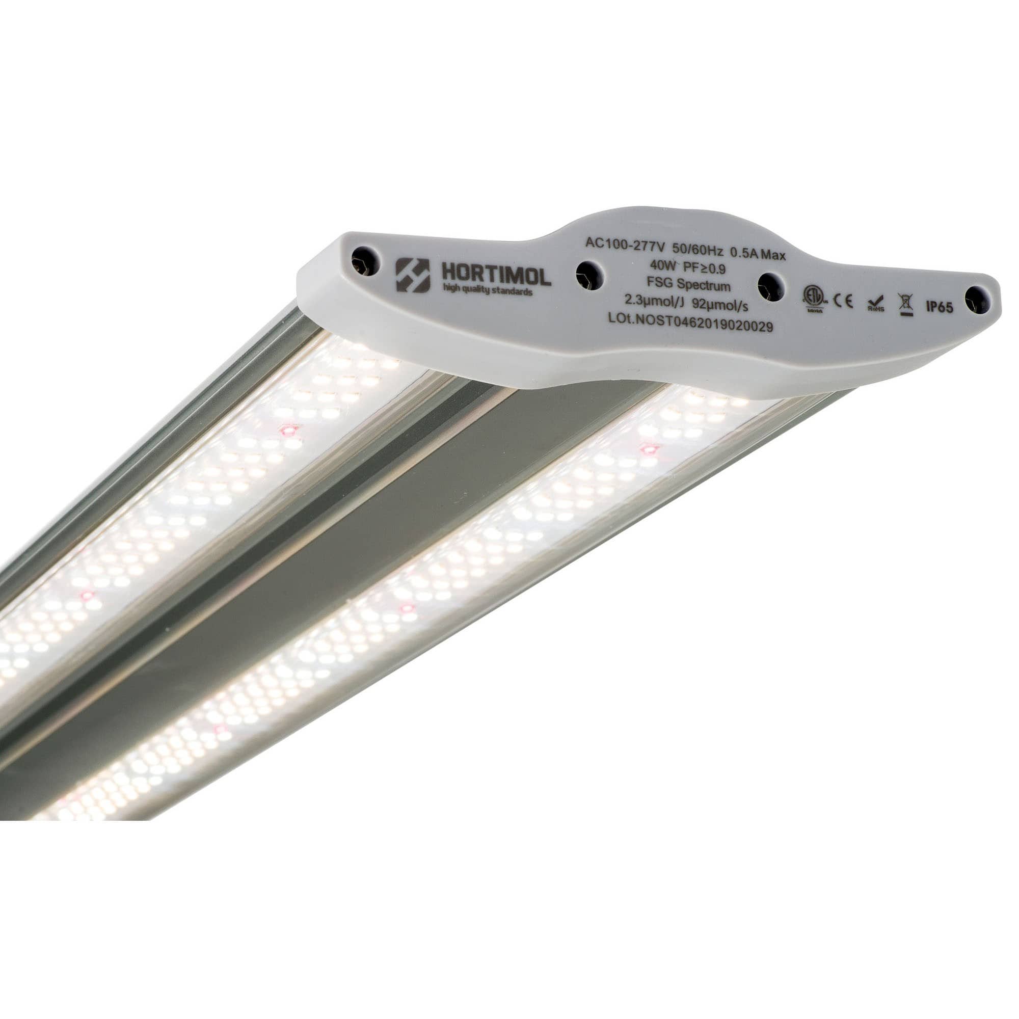 Hortimol Slim 40W 4000K TLED T5 LED Grow Light with Hangers | Propagation & Vertical Farming LED Bar