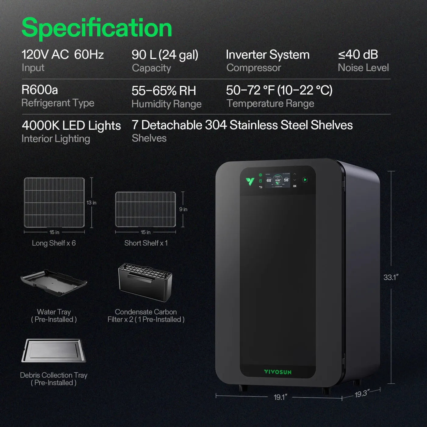 VIVOSUN VCure Smart Drying & Curing System | Automated Climate Control