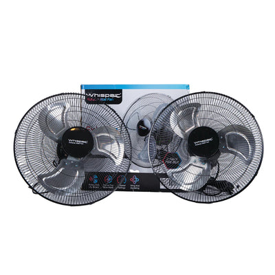 WhispAir Extreme Heavy Duty Wall Fan | 100W 3-Speed Oscillating Fan with Aluminium Blades