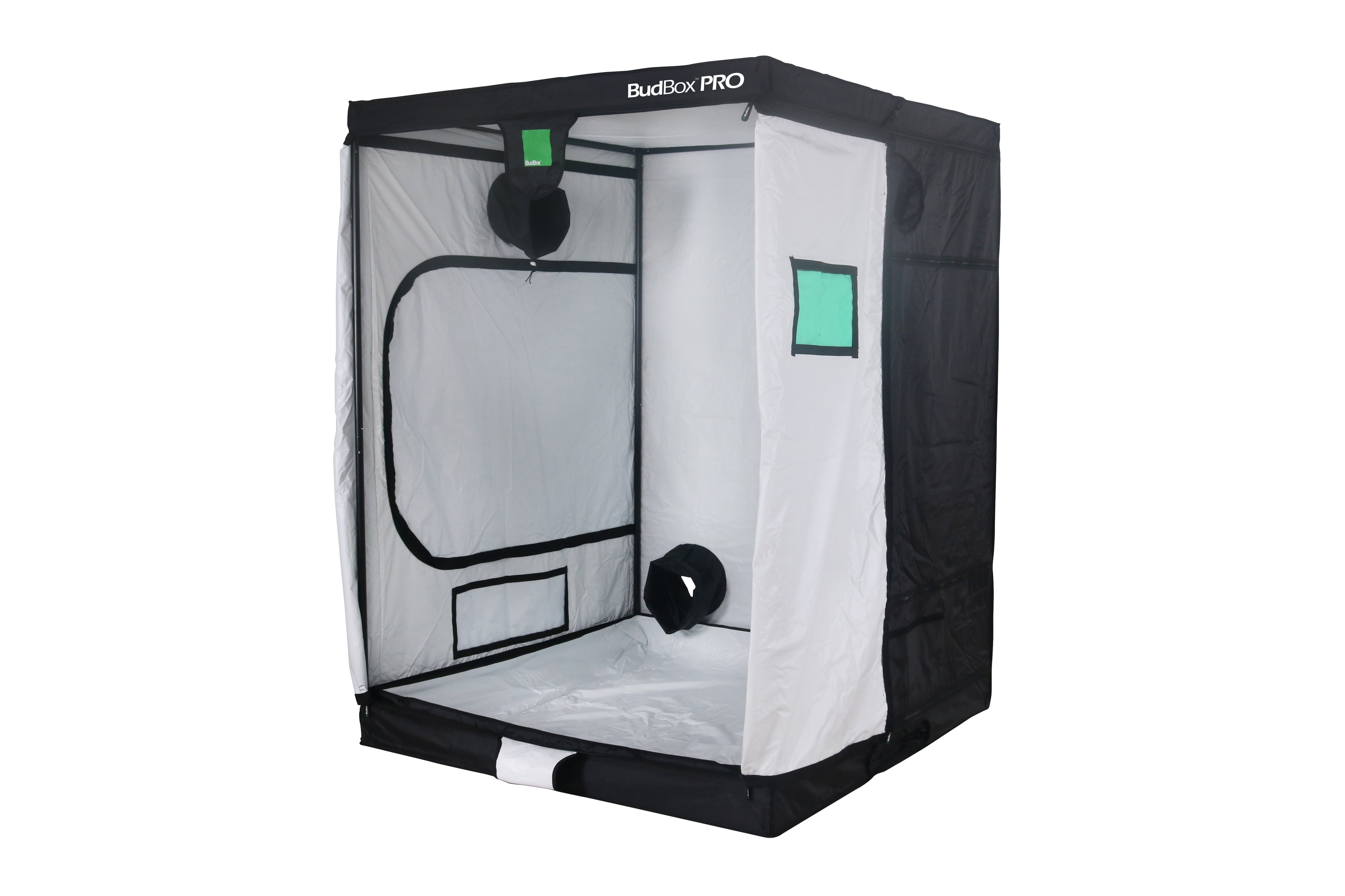 Armario de cultivo Bud Box Pro de 150 x 150 cm - Altura estándar y extragrande (blanco/plateado)